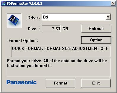 Sd Formatter V2.0.0.3