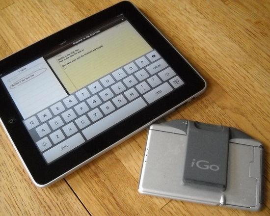 A Bluetooth compatible keyboard; An Apple iPad, iPhone or iPod Touch