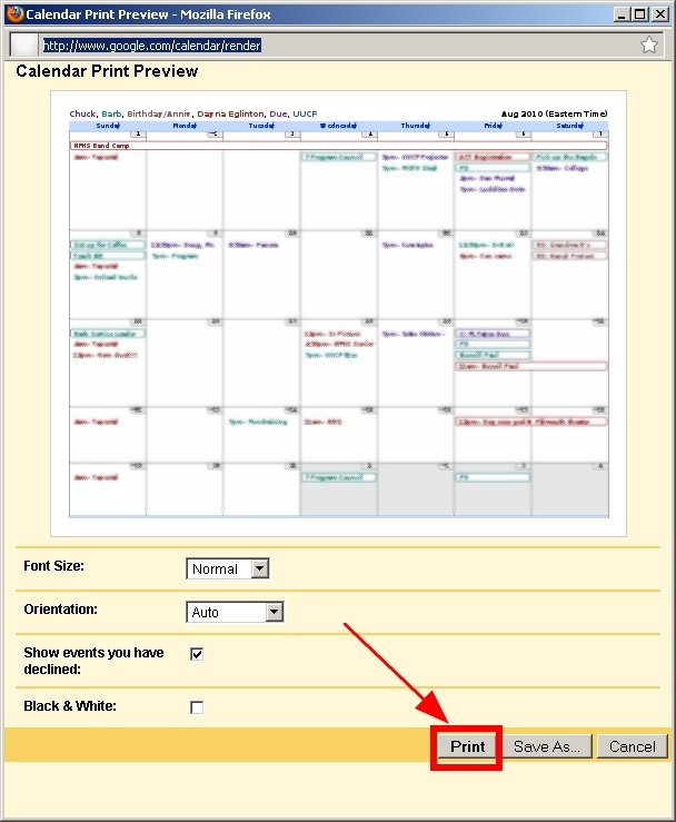 Google Calendar Print Your Calendar And Post The Family